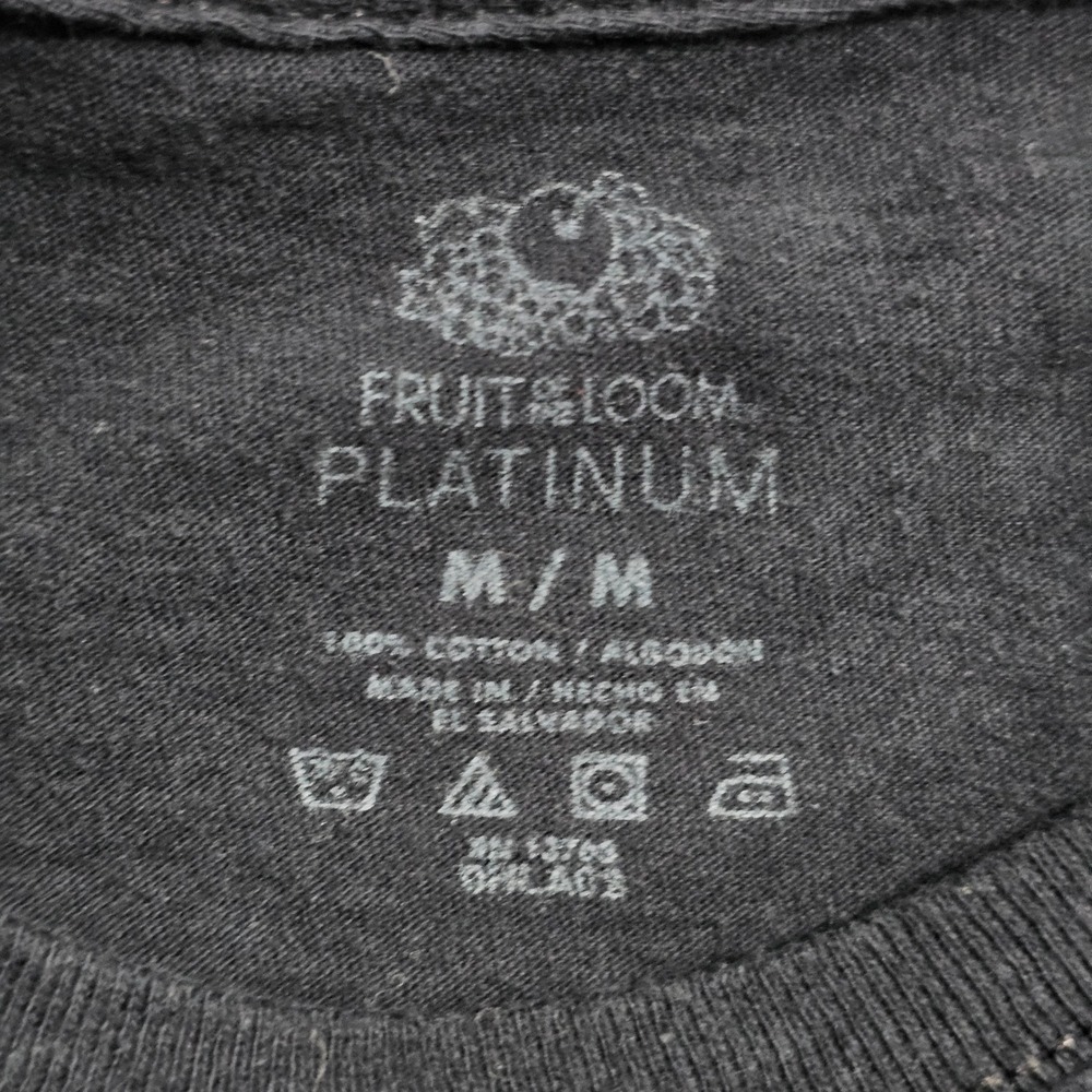 Fruit of the Loom Platinum Mens M Black Peace Love Prosperity Graphic T-Shirt - Picture 5 of 5